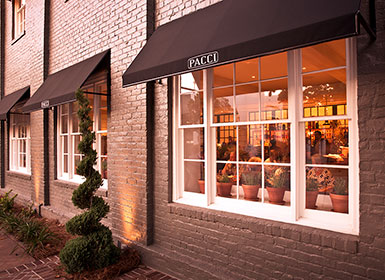 Exterior of Pacci Restaurant
